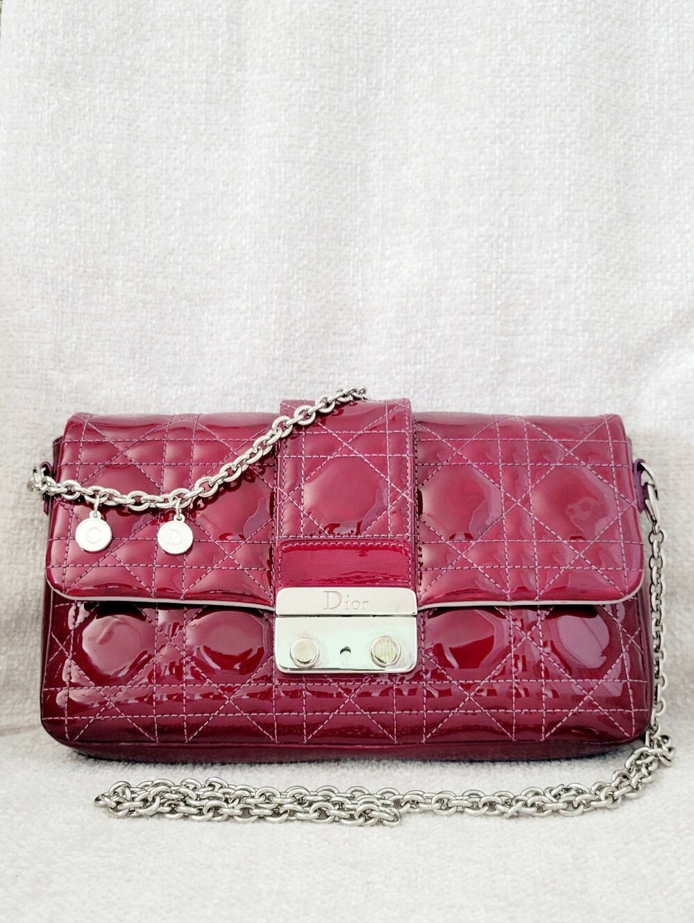 Lady Dior Miss Dior Pochette Patent Handbag Crossbody